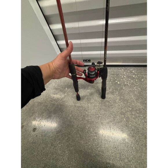 Zebco and Cirrus Set of 2 Fishing Rod Gold and Red Size 64.5" - Picture 7 of 9